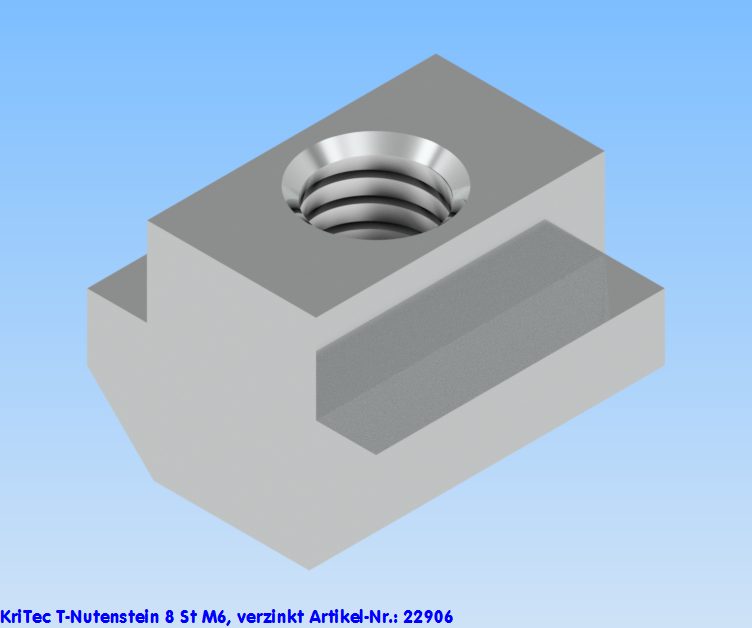 KriTec T-Nutensteine 8 St, verzinkt