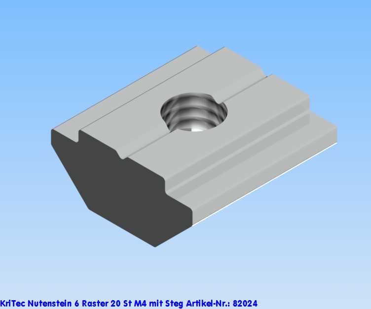 KriTec Nutenstein 6 Raster 20 St mit Steg