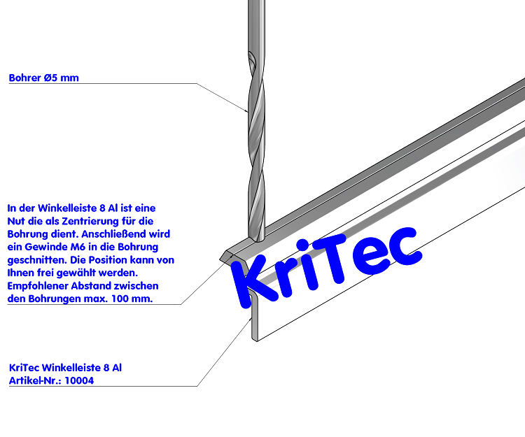 KriTec Winkelleiste 8 Al