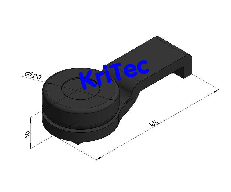 KriTec Nut-Direktfuß 6 Raster 20