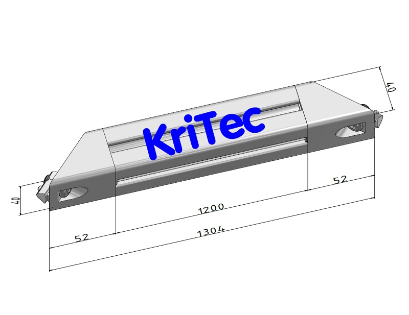 KriTec Diagonalstrebe 8 40x40-45° - 1.200mm