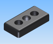 KriTec Pneumatik-Anschlussplatte 8 80x40 G1/2"