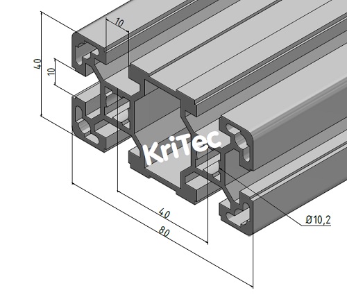 KriTec Profil 10 80x40 leicht