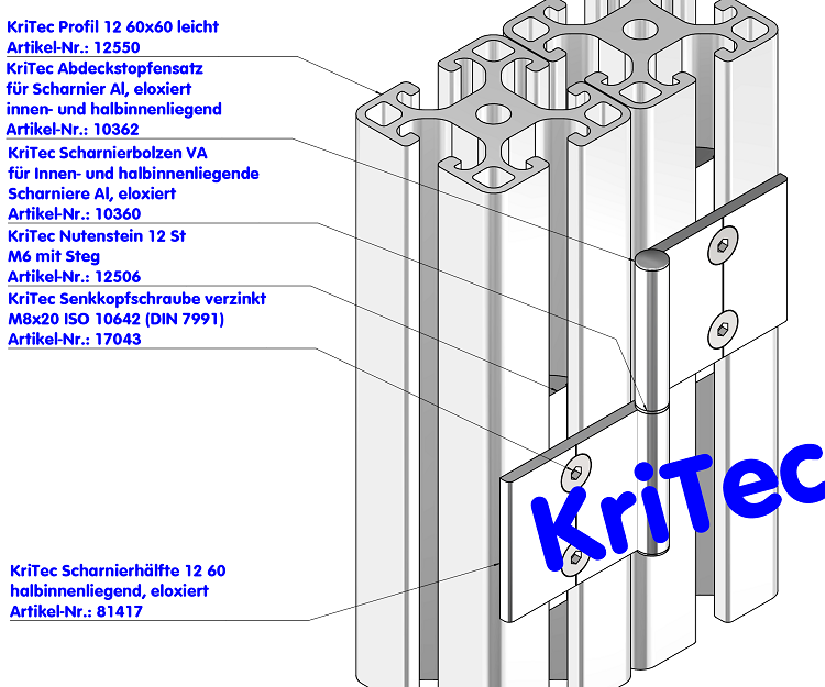 KriTec Nutensteine 12 St mit Steg