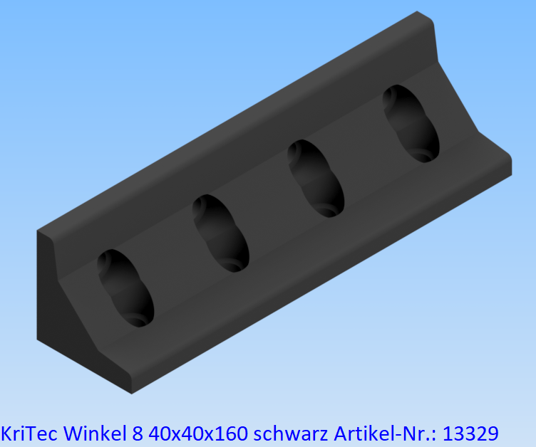 KriTec Winkel 8 40x40x160 schwarz
