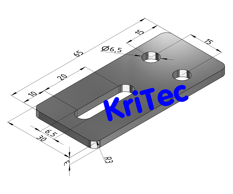 KriTec Vario-Lasche 8 Raster 30 65x30x3 St verzinkt
