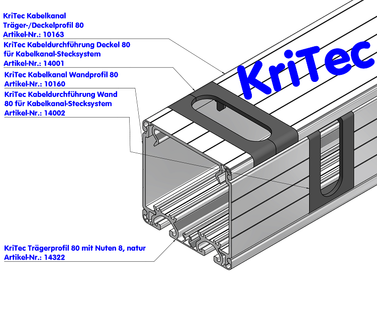 KriTec Kabelkanal-Wandprofil 80