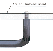 KriTec Handgriff Al 120 gebogen, schwarz und silber