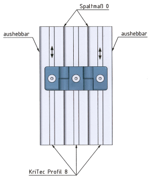 KriTec Doppelscharnier 8 PA
