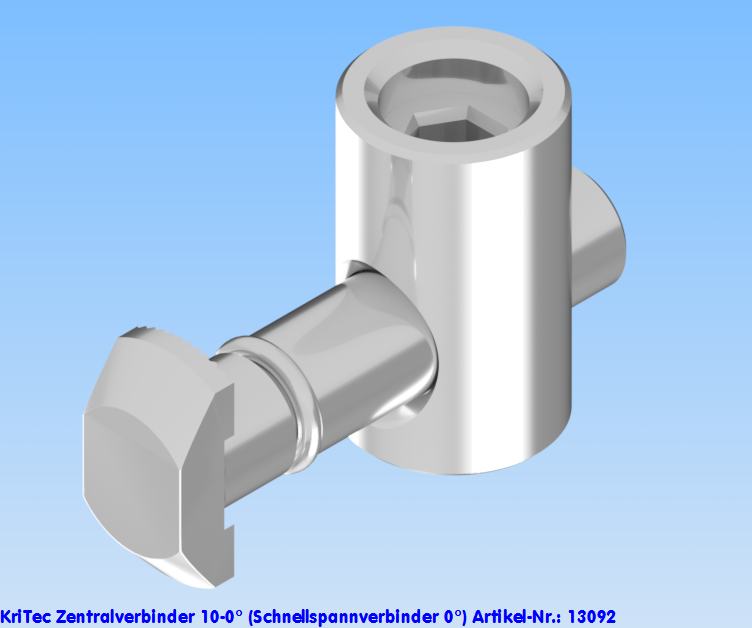 KriTec Zentralverbinder 10-0° (Schnellspannverbinder 0°)
