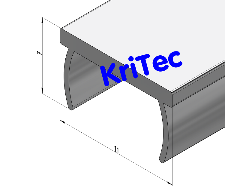 KriTec Abdeckprofil 10 Al eloxiert
