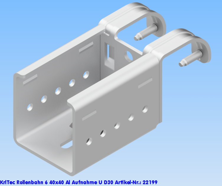 KriTec Rollenbahn 6 40x40 Al Aufnahme U D30