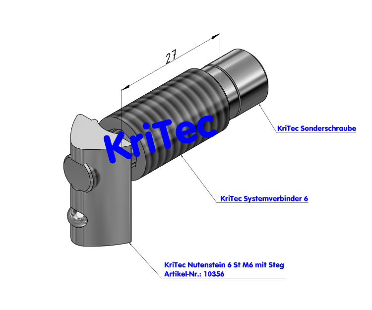 KriTec Systemverbinder 6 Raster 30