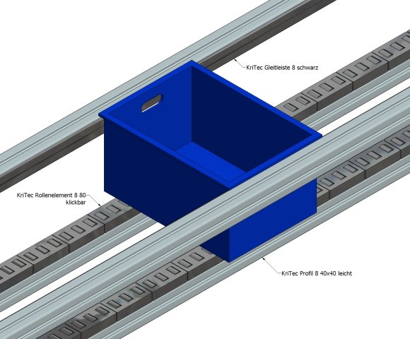 KriTec Rollenelement 8 80 ohne Bordkante, klickbar