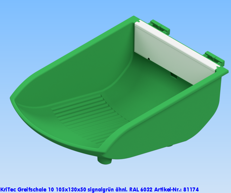 KriTec Greifschale 10 105x130x50 signalgrün ähnl. RAL 6032