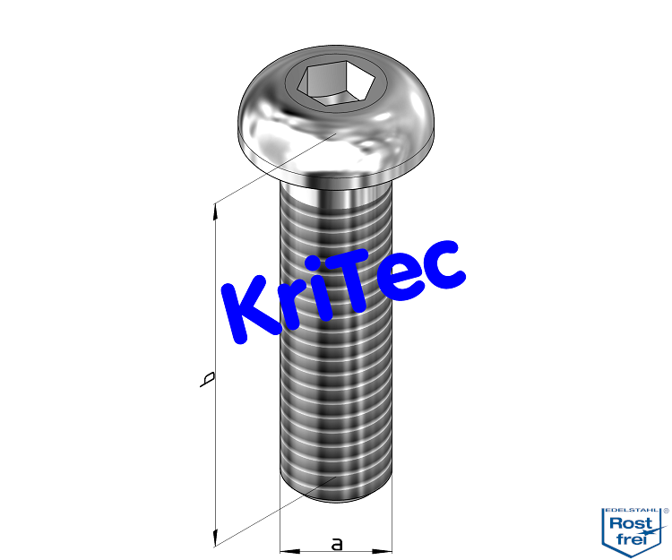 KriTec Halbrundschrauben ISO 7380 VA rostfrei