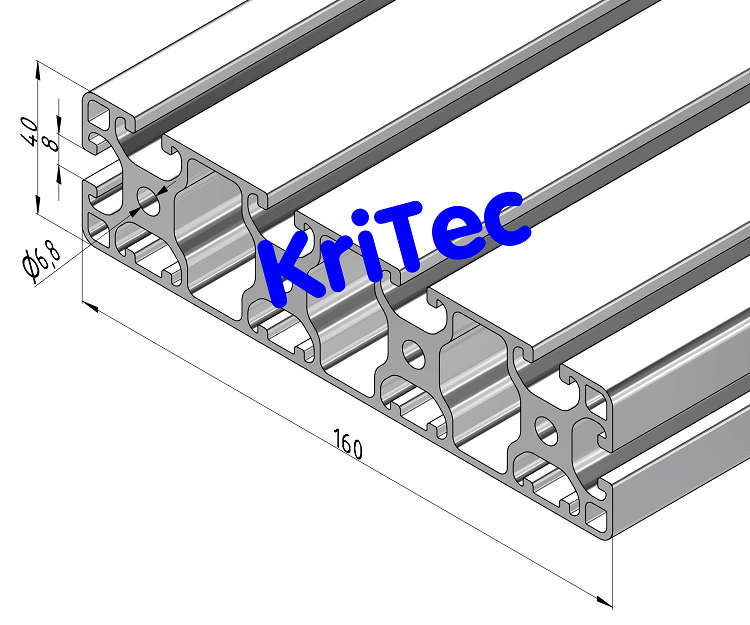 KriTec Profil 8 160x40 4N leicht