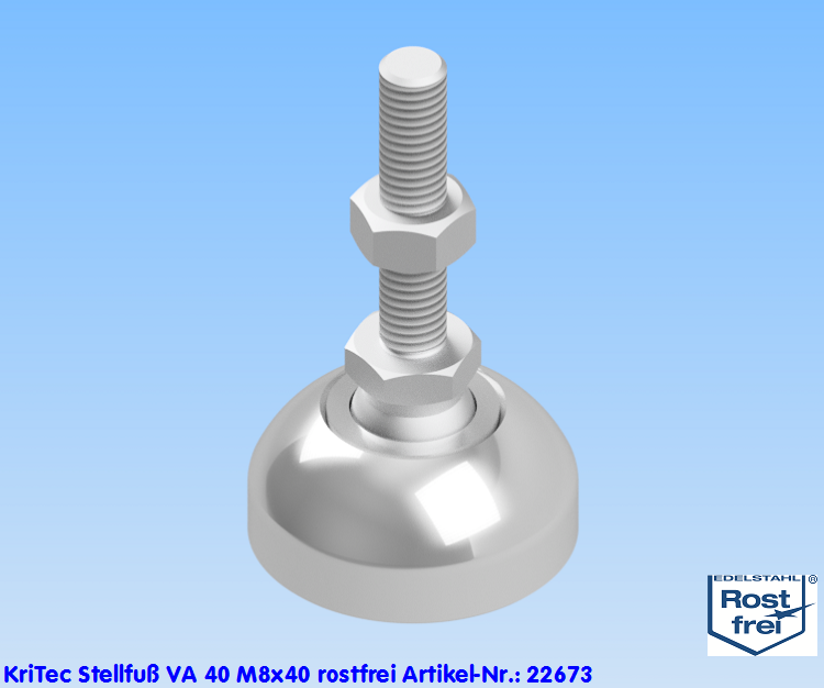 KriTec Stellfuß VA 40 M8x40