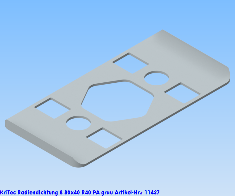 KriTec Radiendichtung 8 80x40 R40 PA grau