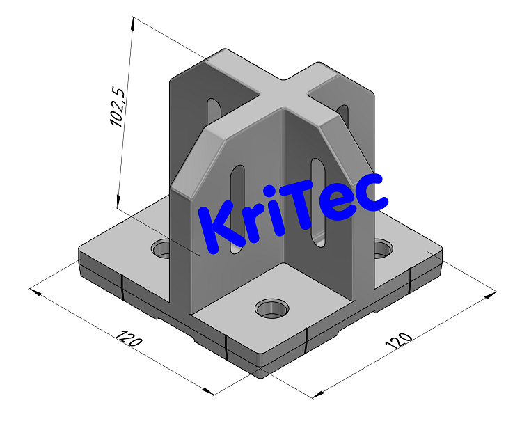 KriTec Fußkonsole 12 120x120 schwer