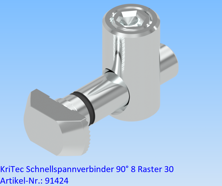 KriTec Schnellspannverbinder 90° 8 Raster 30