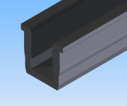 KriTec Einfassprofil 10 Raster 40, PE schwarz