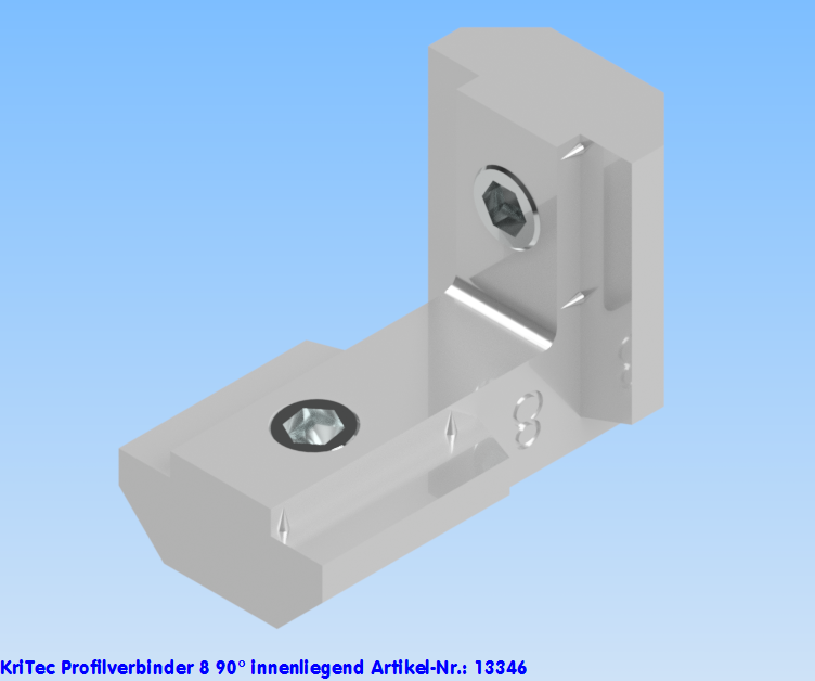 KriTec Profilverbinder 8 90° innenliegend