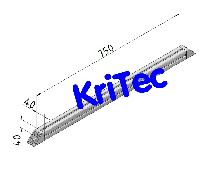 KriTec Diagonalstrebe 8 40x40-45° - 750mm