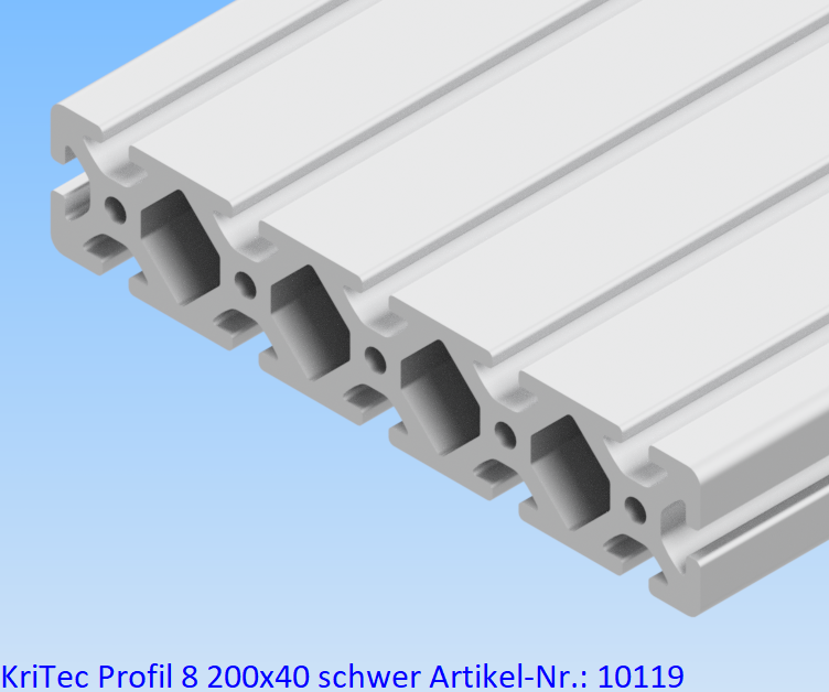 KriTec Profil 8 200x40 schwer