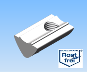 KriTec Nutensteine 6 Raster 30 mit Steg VA, rostfrei