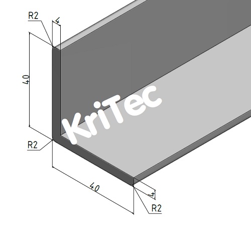 KriTec Profil M W 40x40x4 E