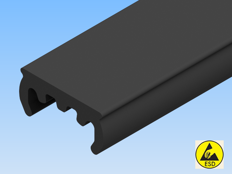 KriTec Gleitleiste für Profil-Rundrohr D28, antistatisch