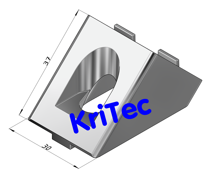 KriTec Profilverbindungsblock 8 Raster 30, 30x30-45°