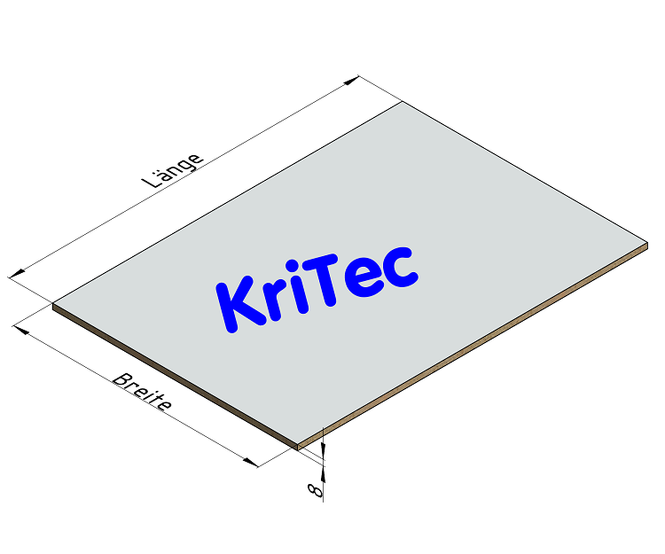 KriTec Spanplatten weiß 8mm