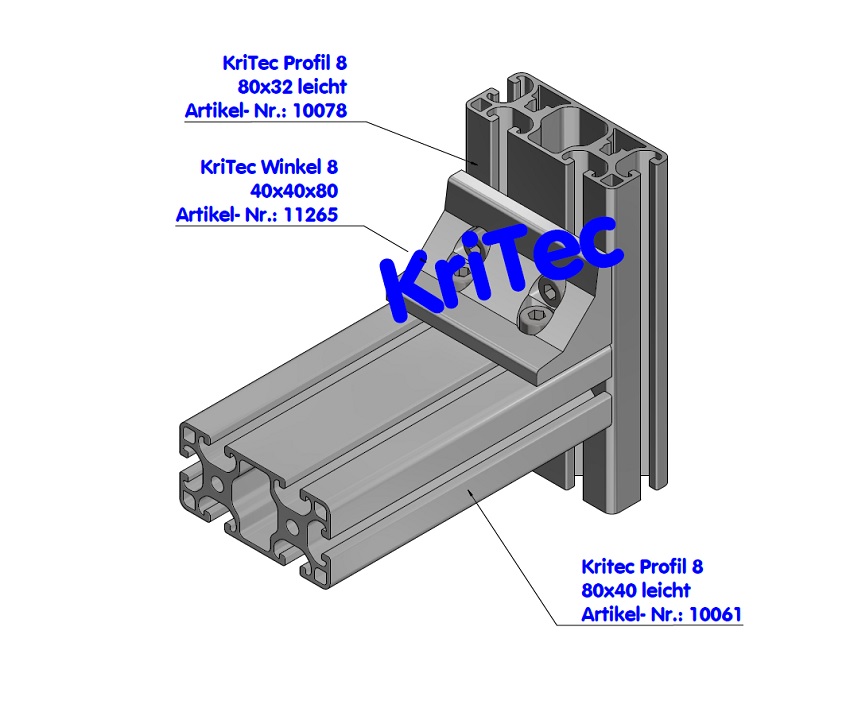 KriTec Profil 8 80x40 leicht