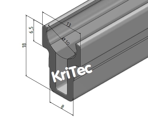KriTec Wellenklemmprofil 8 D10