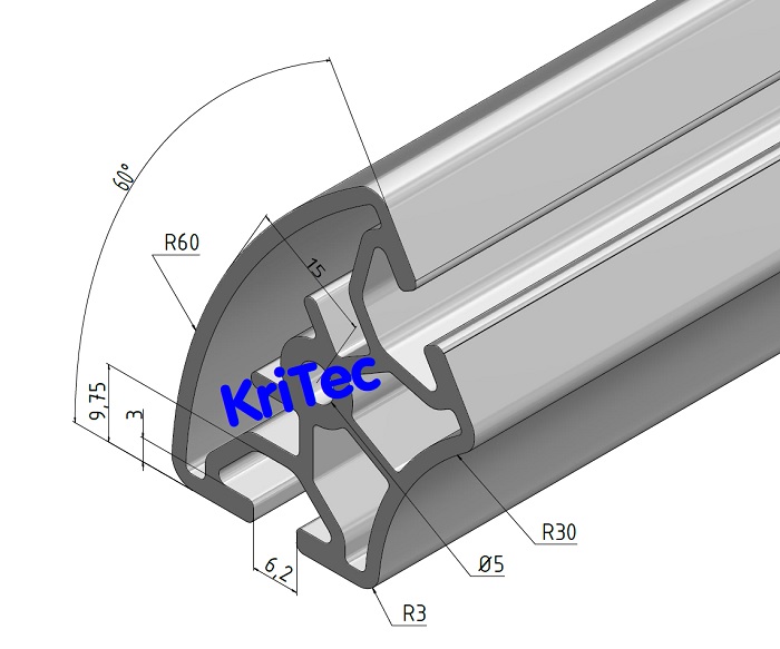KriTec Profil 6 R30/60-60°