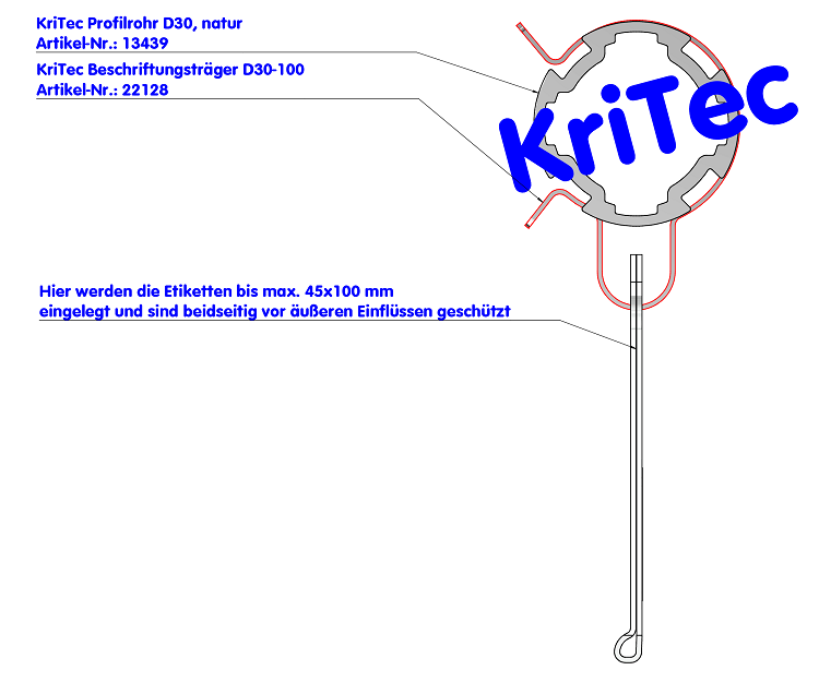 KriTec Beschriftungsträger D30-100