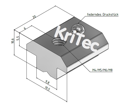 KriTec Nutensteine 10 schwer, mit Kugel