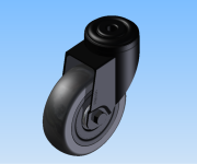 KriTec Lenkrolle D125 schwarz - auch antistatisch