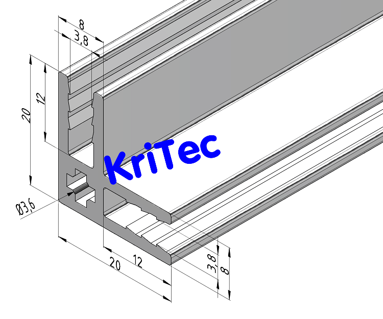 KriTec Winkel-Platteneinfassprofil 8