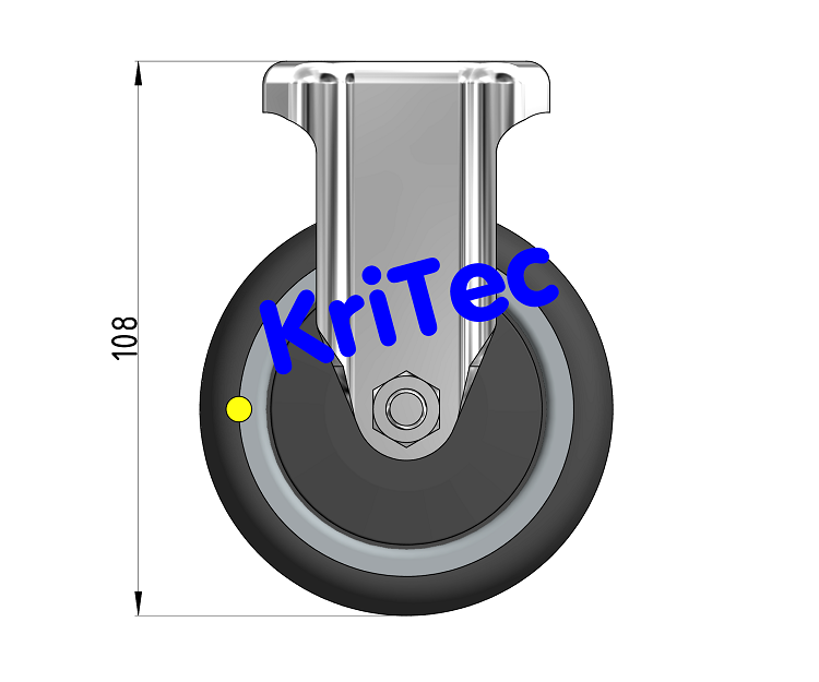 KriTec Bockrolle D80 TPU schwarz ESD