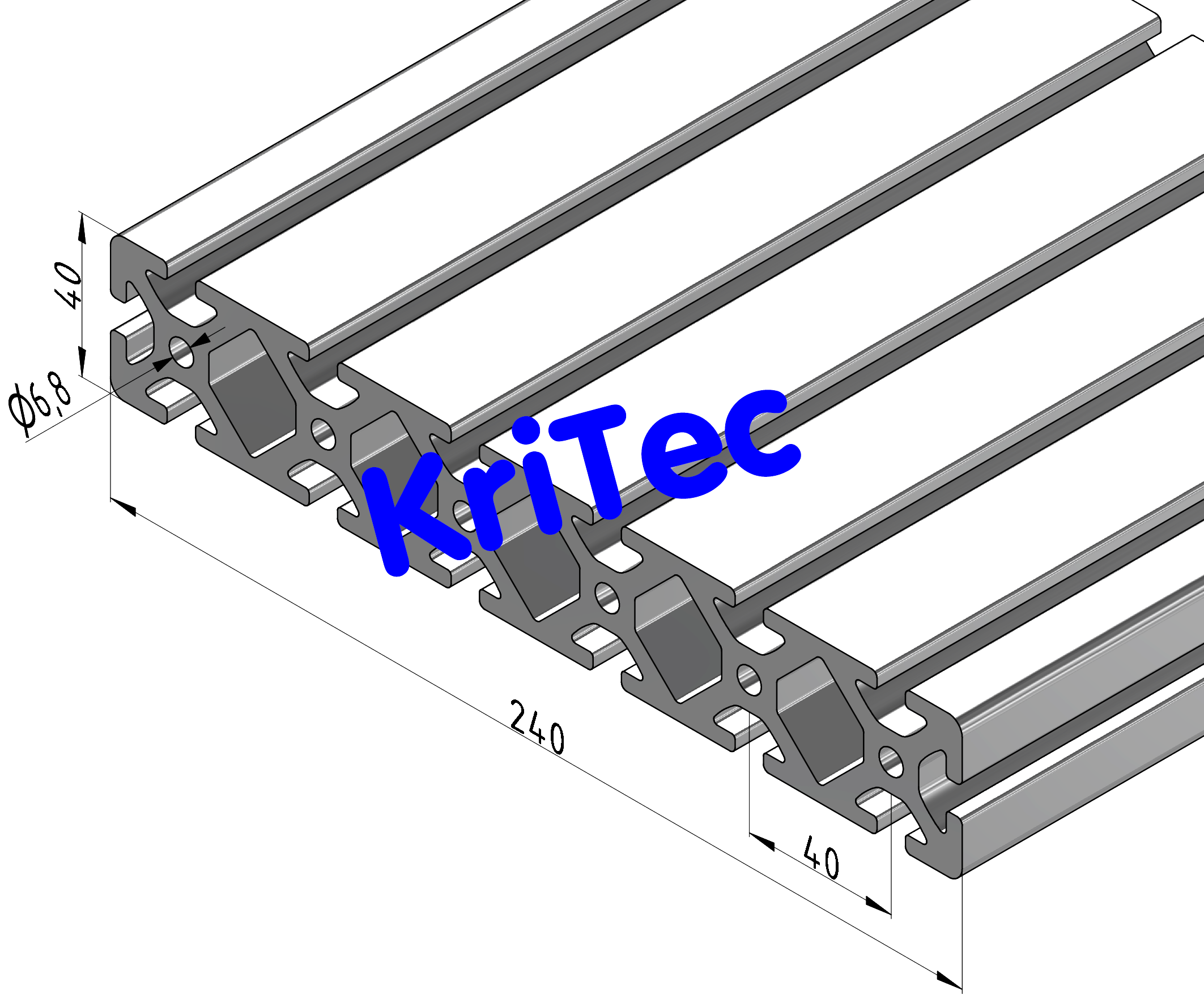 KriTec Profil 8 240x40 schwer