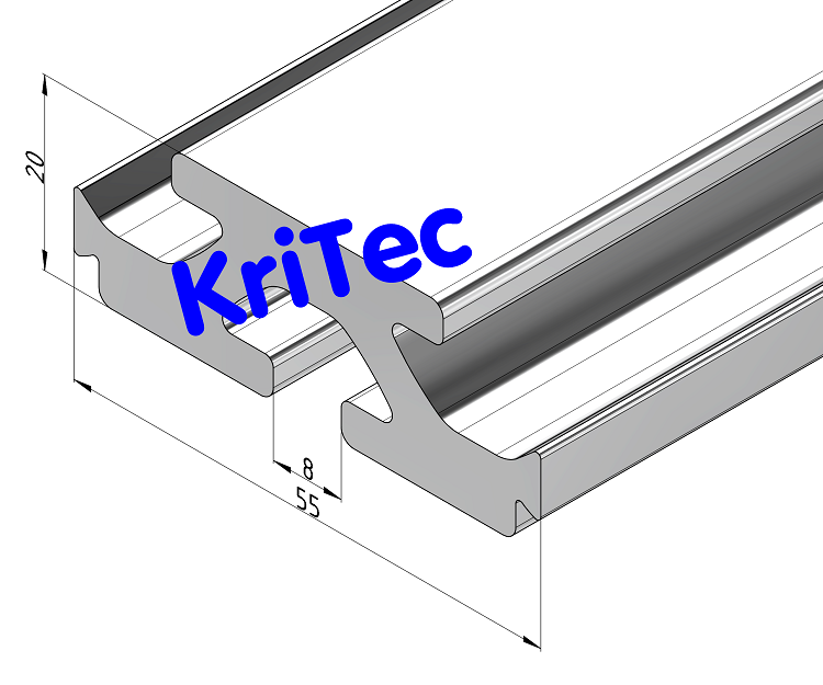KriTec Plattenverbindungsprofil 8 55x20
