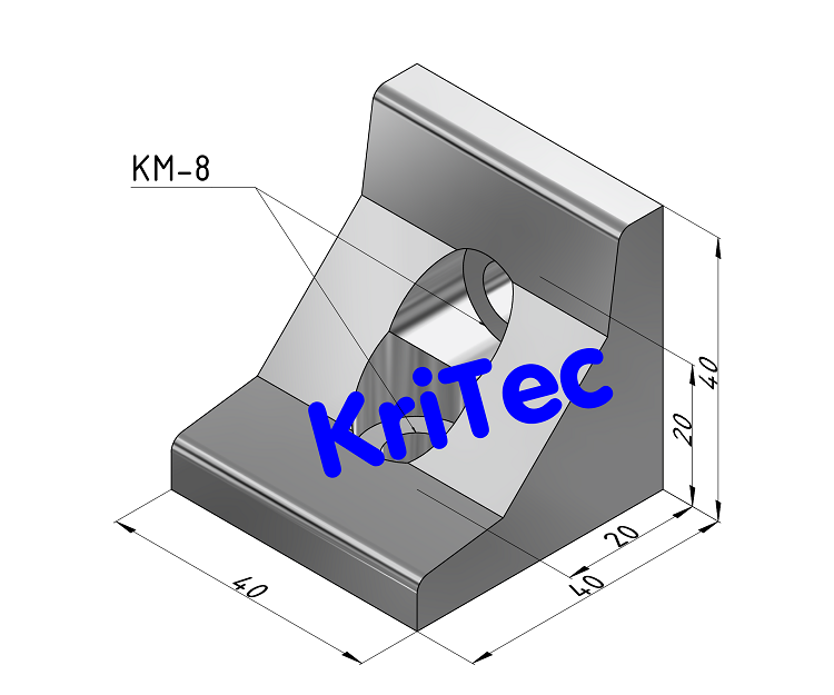 KriTec Winkel 10 40x40x40