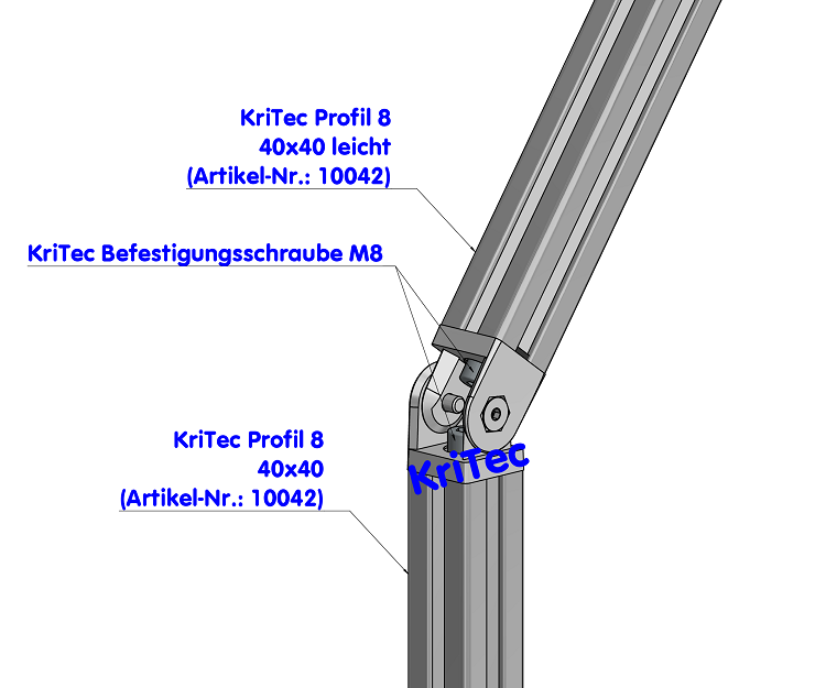 KriTec Gelenk 8 40x40, Premium