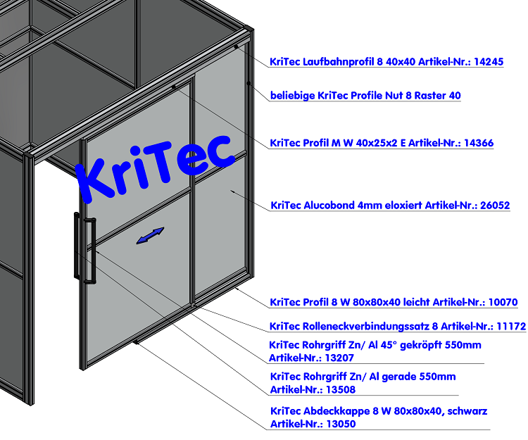 KriTec Laufbahnprofil 8 40x40