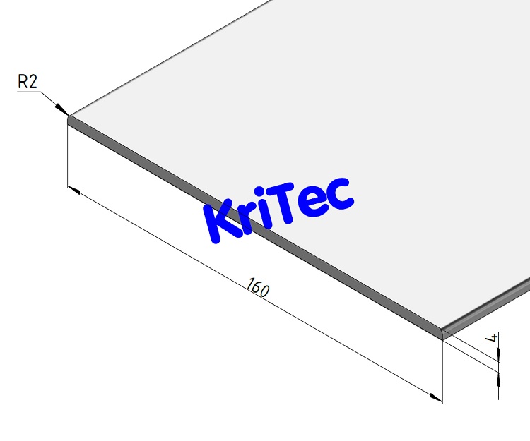 KriTec Aluminium-Flachprofil M 160x4 E