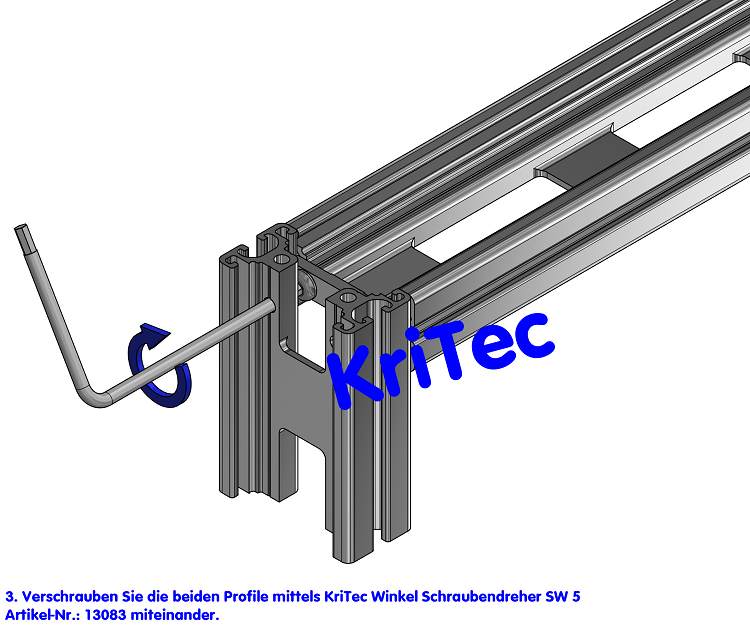 KriTec Ständerprofil 8 80x40 2xK60