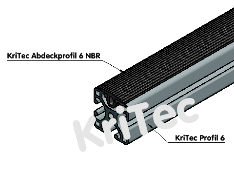 KriTec Abdeckprofil 6 Raster 30, 24x3 NBR schwarz